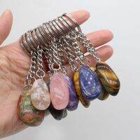 hotx【DT】 Crystals Stone Keychains Motorcycle Keychain Pendant Accessories Reiki KeyChain Handbag