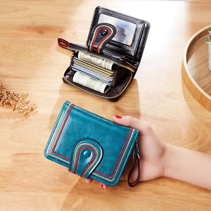 new-women-wallet-cartera-mujer-oil-wax-leather-hasp-wallet-female-purses-portfel-damski-lady-purse-clutch-bag-wallet-carteira