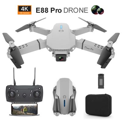 E88 Pro Drone โดรนติดกล้อง HD 4k โดรนบังคับ โดรนควบคุมระยะไกล WIFI โดรนถ่ายภาพทางอากาศระดับ