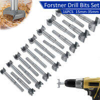 16Pcs 15-35Mm Forstner เหล็กคาร์บอนเจาะ Bits งานไม้ Self Centering Hole Saw ทังสเตนคาร์ไบด์เครื่องตัดไม้ชุดเครื่องมือ