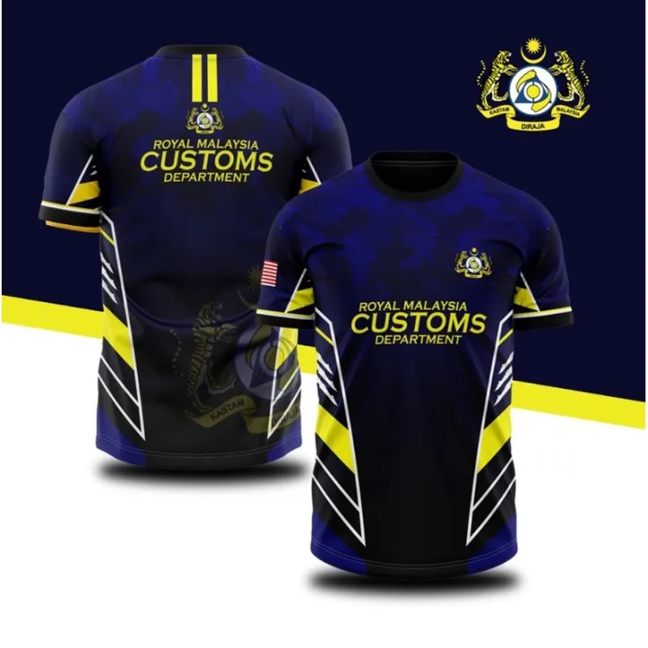 Royal Malaysia Customs Department Sublimation Tshirt | Baju Kastam | Lazada