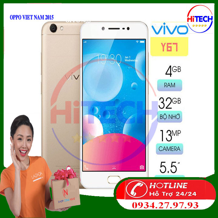 Điện thoại Vivo Y67 - Điện thoại Vivo Y67 với màn hình 5.5 inch và thiết kế đơn giản nhưng không kém phần sang trọng, đem đến cho bạn những trải nghiệm thú vị trong việc giải trí và làm việc. Camera đẹp, hiệu năng mạnh mẽ và pin trâu, Vivo Y67 là sự lựa chọn tuyệt vời cho những ai muốn sở hữu một chiếc smartphone chất lượng cao.