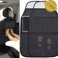 New prodects coming 1/2Pc Baby Kids Car Safety Seat Protector Mat Kick Mats Cushion Seat Back Protective Cover Non Slip Storage Bag Pocket Organizer
