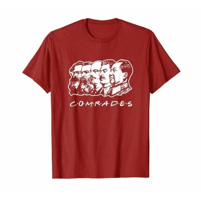 เสื้อยืดวินเทจเสื้อยืด พิมพ์ลาย Communist Comrades Friends Communism Party สไตล์คลาสสิก ไม่ซ้ําใคร สําหรับผู้ชาย 592620S