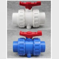 [HOT DUlQWBVNN 560] 1Pc 20 63Mm PVC Ball Valve Aquarium ถังเก็บน้ำท่อ Connector อุตสาหกรรม Water Treatment PVC ท่อ Globe วาล์ว Double Union Joint