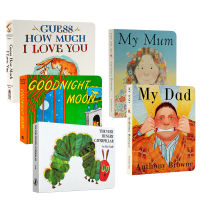 English original picture book 5 hungry caterpillar Eric Carle My father my dad mother my mum guess how much I love you goodnight moon Liao Caixing book list childrens English Enlightenment paper book