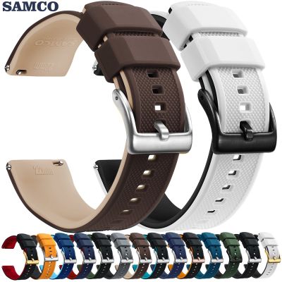 Quick Release Rubber Watch Strap Silicone Watch Band 18mm 20mm 22mm Huawei Samsung Galaxy Garmin Watch Replacement Watchband