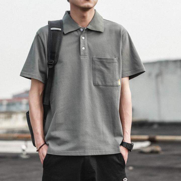 Men's POLO Shirt 2023 Summer New Solid Color Simple Polo Shirt Men's T