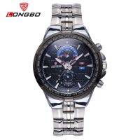 Longbo Military Men Full Black Stainless Steel Band Sports Quartz Watches Dial Clock For Dynamic Student Watch Relogio Masculino