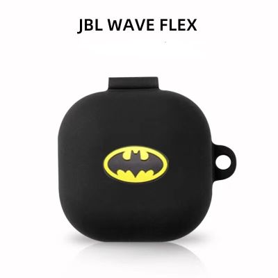 Cartoon Earaphone Box For JBL WAVE FLEX Case Silicone Protector Hearphone Cover Shell with keychain Accessories Wireless Earbud Cases