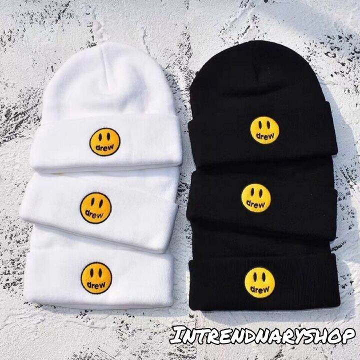 หมวกไหมพรม-drew-หมวกแฟชั่น-ใส่หน้าหนาว-ฤดูหนาว-งานคุณภาพดี-100-winter-season-beanies-fashion-hat-2022