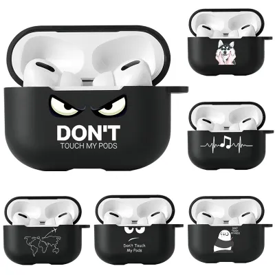 Case For Apple Airpods Pro 2 Cases Slogan Simple Text Dont Touch Airpods Pro 2 3 Silicon Black Earphone Cover Air pod Pro2 Capas