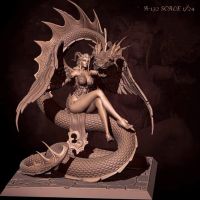 1/24 Resin Fiugre Kits Snake Beauty model self-assembled A-132