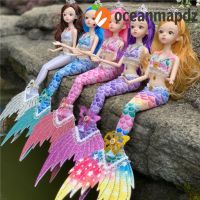 【Moon night 】Oceanmapdz BJD ตุ๊กตานางเงือก BJD เสื้อผ้าคอสเพลย์ ถอดออกได้ พร้อมเลื่อม 45 ซม. ของขวัญวันเกิด สําหรับเด็กผู้หญิง