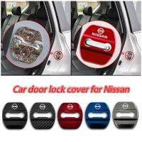 4pcs Nissan Stainless Steel Car Door Lock Cover for Kicks Navara Versa Np300 Sentra Versa March Nv350 Caravan X-trail Almera Accessories