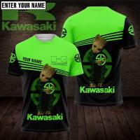 (ALL IN STOCK XZX)    Kawasaki Racing Team 3D All Over Printed Unisex Shirt 43   (FREE NAME PERSONALIZED)