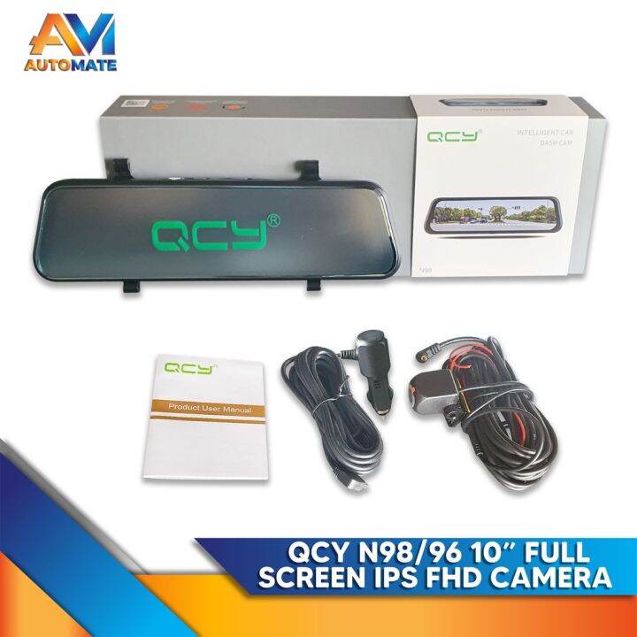 QCY Dashcam N96/N98 10 Inches Full Screen Car Camera IPS Touch Screen