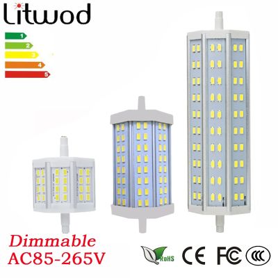 Litwod R7S LED Dimmable 7W 15W 20W SMD5730 Led r7s 78mm J78 118mm J118 189mm J189 LED Bulb CA85 265V Light Halogen Lamp