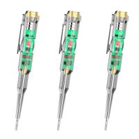 3Pcs Double Lamp Electric Pen Intelligent Tester Pen Induction Power Electric Screwdriver for Zero Measuring FireWire