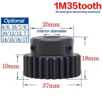 【big-discount】 Gorayas Spur Gear Pinion 1M 35T 35ฟัน Mod 1กว้าง10มม. Bore 6มม. 7มม. 8มม. ฟันขวา45 # เหล็ก Major เกียร์ Cnc เกียร์ Rack Transmission RC