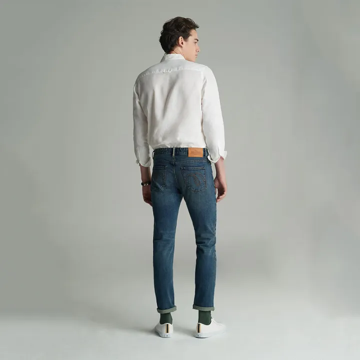 mc-jeans-กางเกงยีนส์ผู้ชาย-กางเกงยีนส์-ขาเดฟ-ริมแดง-mc-red-selvedge-สียีนส์-ทรงสวย-ใส่สบาย-masz036