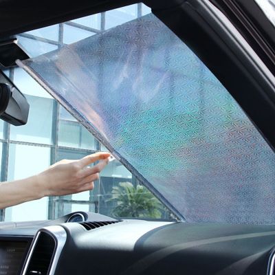 Car Window Sunshade Reflective Heat insulating Anti-UV Retractable Windshield Sunshade Windscreen Cover Auto Sun Shad
