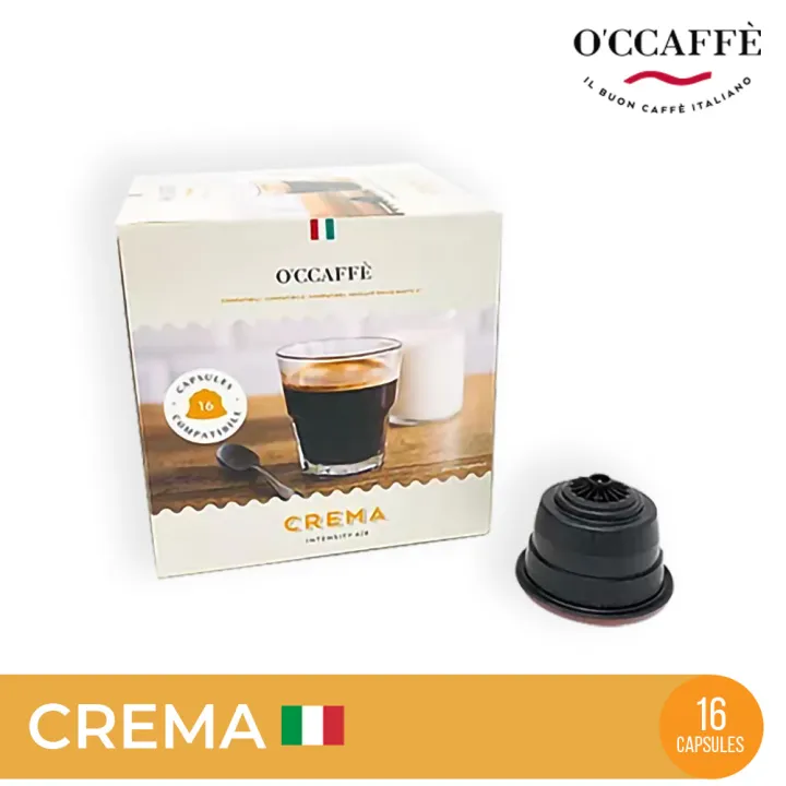 Occaffe Dolce Gusto Compatible Coffee Capsules Crema 16 Pods, Italy