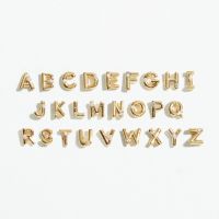 YVIS gold petite alphabet gem stud (สินค้าเป็นคู่)