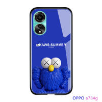 เคสโทรศัพท์พร้อมสำหรับ Vivo Y27 5G OPPO A78 4G แฟชั่นยอดนิยมผู้ชายเคสกระจกเทมเปอร์บางเฉียบฝาครอบโทรศัพท์ขอบซิลิโคน