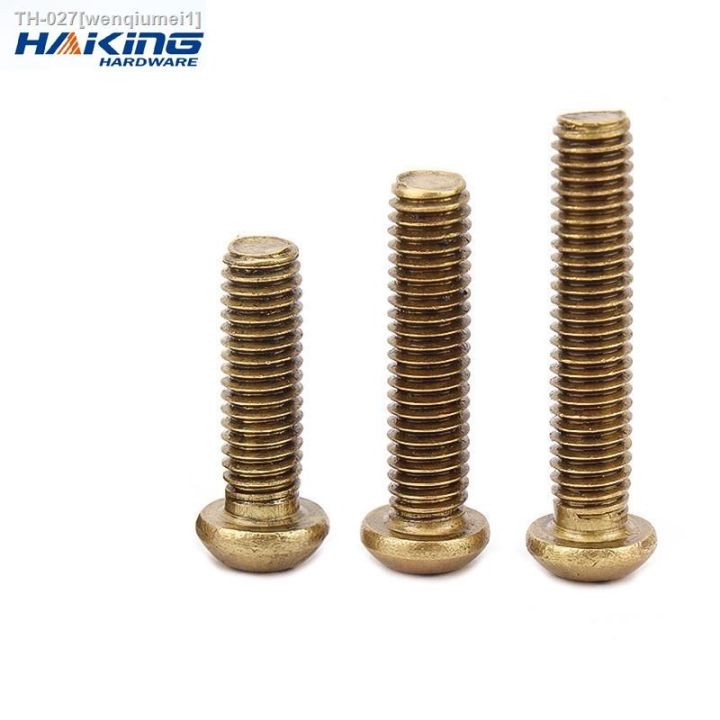 5-50pcs-m2-m2-5-m3-m4-m5-m6-gb818-pure-copper-brass-cross-round-phillips-pan-head-screw-bolt-length-6-50mm