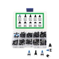 180PCS 10 Type 6x6 Light Micro Touch Switch Set Push Button Switch Kit Assortment Set DIY Tool Accessories 6x6 Keys Tact ON/OFF