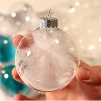 6/8/10CM Clear Plastic Christmas Balls Baubles Sphere Transparent DIY Fillable Xmas Tree Ornament Wedding Bar Hanging Decoration