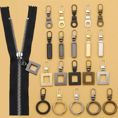 ◊✤ 5/10PCS Universal Zipper Head Puller Replacement Metal Fashon Pendant for zipper Parts of Zipper Repair for Clothing Zip Head
