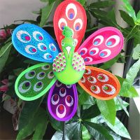 50LE Colorful 3D Lovely Handmade Wind Spinner Windmill Toys For Baby Peacock Decoration Garden Yard Outdoor Classic Toy Kids