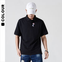 2023 Summer New Polo Shirt Short Sleeve Mens National Fashion Embroidered Fashion Brand Cotton Half Sleeve Top Loose Lapels T-Shirt