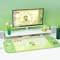 卐  Yocore Computer Gaming Mouse Pad Big Size 85x40cm Kawaii Dream Green Song Desk Pad Office Table Mat Anti-slip Waterproof Mats