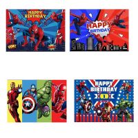 125x80cm Superhero Spiderman Baby Shower Super Hero Photography Backgrounds Professional Indoor Birthday Theme Party Decoration Adhesives Tape