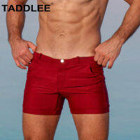 ชุดว่ายน้ำบุรุษ Taddlee Swim er Brief บิกินี่กางเกงว่ายน้ำ Pocket Square Cut Swimsuits