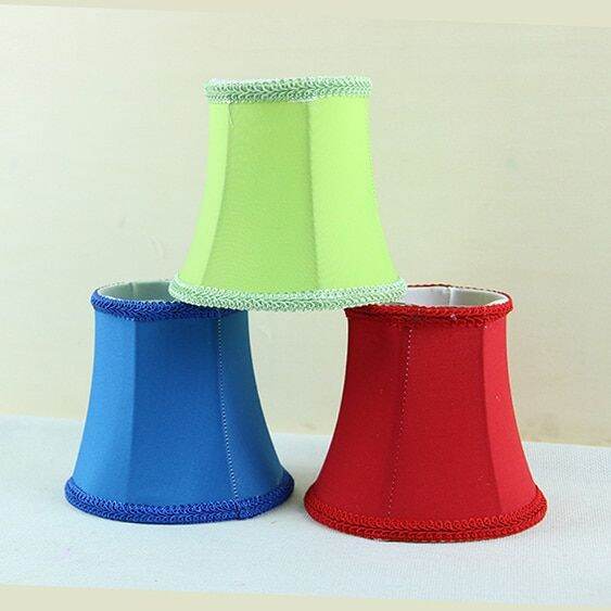 Red, Blue, Green modern light lamps with fabric lamp shades, Chandelier