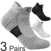 3 Pairs Sport Running Socks Men Women Cotton Socks Shock Absorption Moisture Wicking Basketball Socks Sock Slippers Knee High