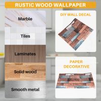 6M Vinyl 3D Rustic Wood Wallpaper Peel and Stick Wallpaper Self Adhesive Wallpaper Wood Contact Paper Decorative White