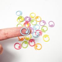 ♂▬❈ 30pcs Metal Mark Circle Metal Knitting Crochet Locking Stitch Markers Crochet Latching Spiral Shaped Open Loops Sewing Tools