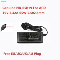 NB-65B19 APD ของแท้19V 3.42A 65W อะแดปเตอร์ AC DA-65A19 DA-65C19สำหรับมอนิเตอร์ MSI กิกะไบต์ที่ชาร์จในแหล่งจ่ายไฟแล็ปท็อป