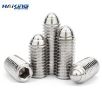 2 15pcs Hex Hexagon Socket Ball Domed Point Set Screws Metric Spring Plunger Screw Stainless Steel M2/M3/M4/M5/M8/M10