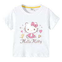 Kitty Cat Lesure ฤดูร้อนเด็กเสื้อเด็กแขนสั้น Lesure ผ้าฝ้าย100% Tshirt Light ชายหญิง