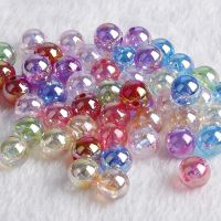 6/8/10mm Rainbow AB Color Acrylic Beads Round Clear Loose Beads For Jewelry Making DIY Bracelet Necklace Earrings Scrapbook