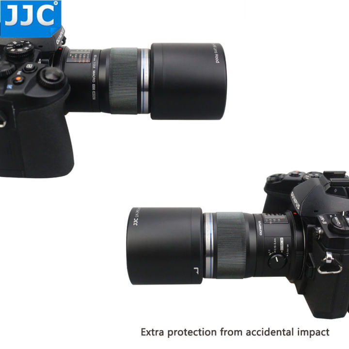 jjc-reversible-lens-hood-shade-tube-สำหรับ-olympus-m-zuiko-digital-ed-60-มม-f2-8-macro-เลนส์แทนที่-olympus-lh-49-เลนส์-yrrey