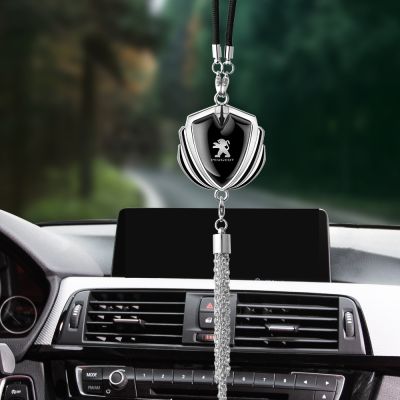 1pcs Badge Car Rearview Mirror Pendant Auto Interior Hanging Ornaments Accessories For Peugeot 308 307 206 208 207 508 2008 5008