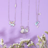 ? Minicutejewelry สร้อยคอเงินแท้ 925 คอลเลคชั่น Fairytale สัตว์ในเทพนิยาย สร้อยคอเจ้าหญิง เครื่องประดับเงินแท้