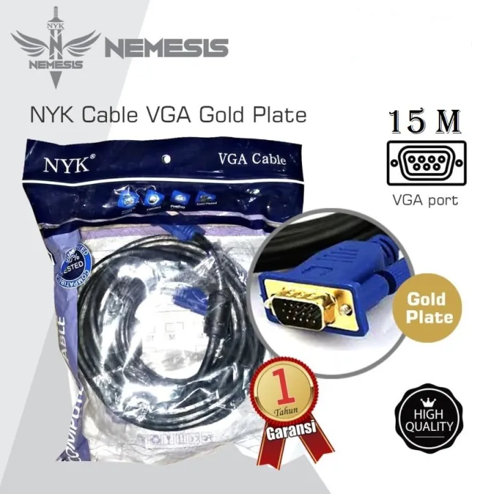 KABEL VGA 15M HIGH QUALITY (GOLD PLATED) / VGA 15 METER | Lazada Indonesia